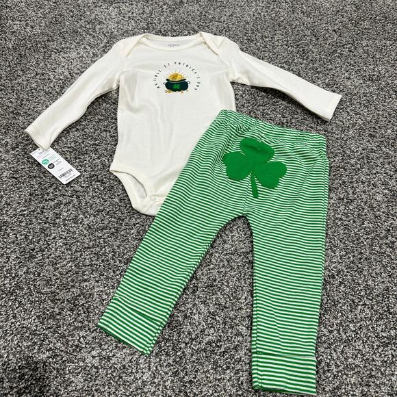 Carter's Other - NWT Carter's My First St. Patricks Day Green 2 Piece Outfit, 12 months